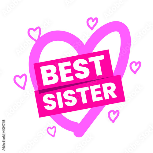 Best Sister Ever Icon Design