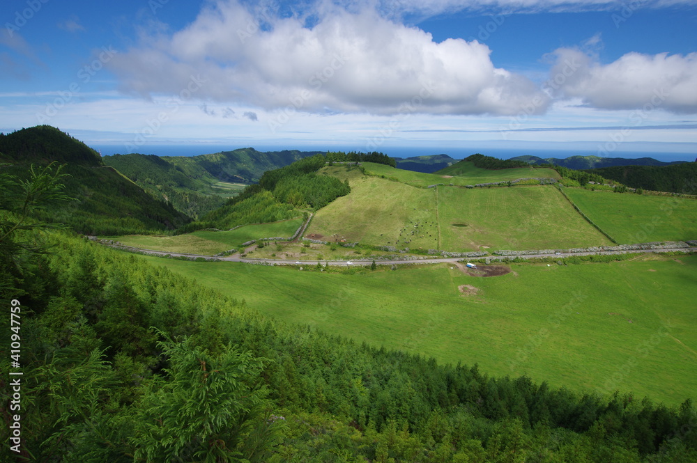 Obraz premium Azores islands, natural landscapes in Sao Miguel