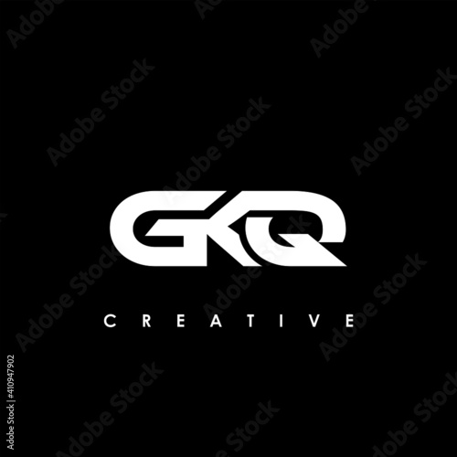 GKQ Letter Initial Logo Design Template Vector Illustration