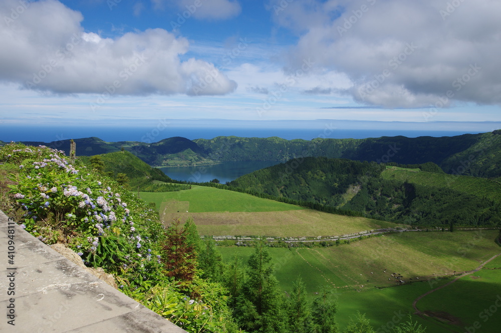 Obraz premium Azores islands, natural landscapes in Sao Miguel