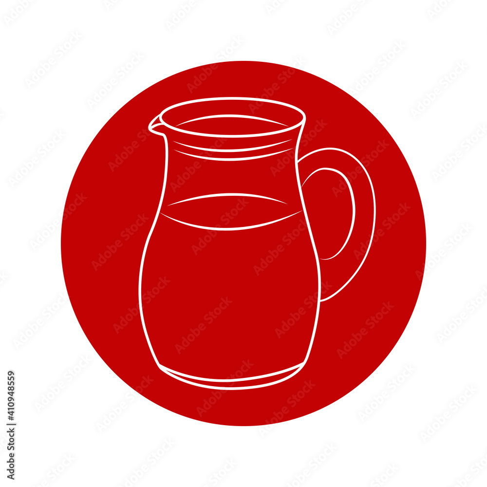 Sugar and milk vector icon, Milk glass icon, isometric style