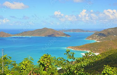 Tortola - größten der Britischen Jungferninseln, Panorama Blick, karibik feeling   