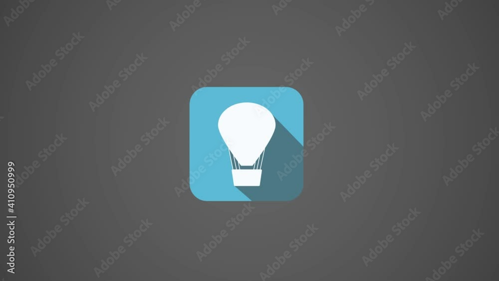 Air balloon Icons set isolated on grey background, motion graphic design Air balloon Icons set isolated on grey background, motion graphic design
