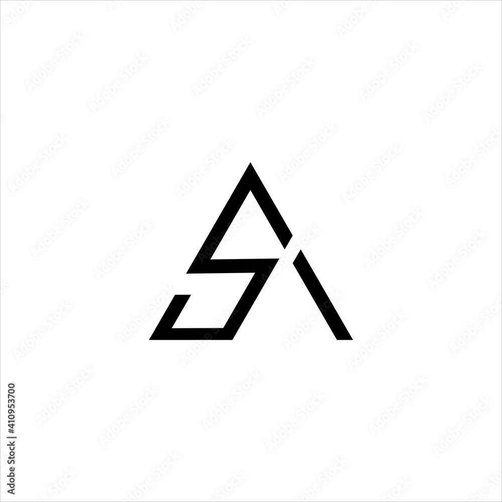 Modern Initial A,AS,SA Logo Design Vector with Geometric Concept Modern Initial A,AS,SA Logo Design Vector with Geometric Concept