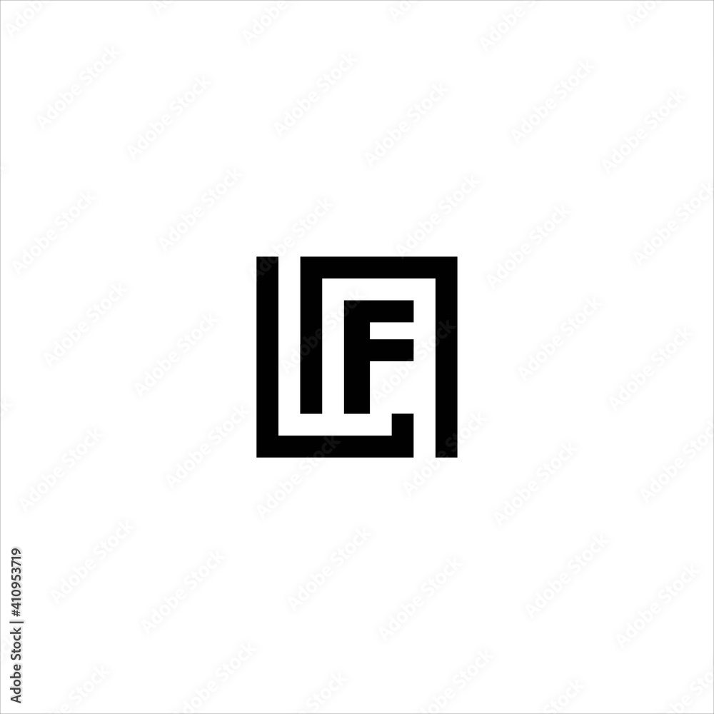 Geometric Initial L ,LNF,NFL Logo Design Vector