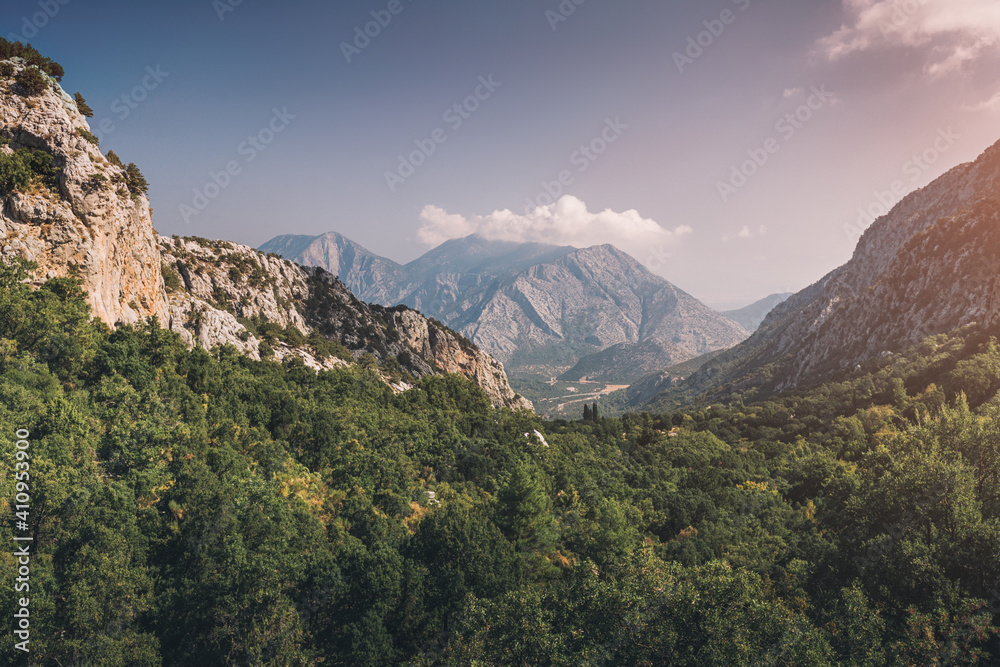 Gulluk mountain ridge in Termessos national park is a part of Taurus range in Turkey