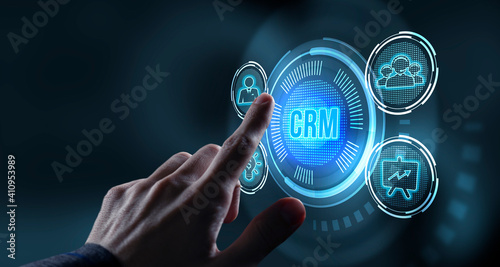 Internet, business, Technology and network concept.CRM Customer Relationship Management.