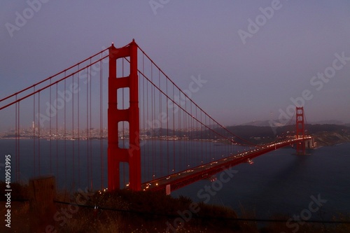 Golden Gate Bridge In San Francisco At Dusk #410953995