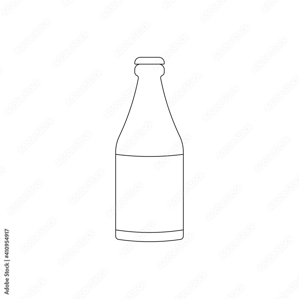outline style icon with beer bottle symbol outline style icon with beer bottle symbol