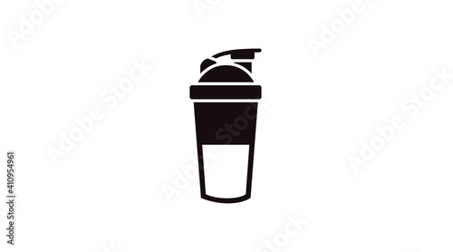 Vector Isolated Illustration of a Potein Shaker. Protein Shaker Icon
