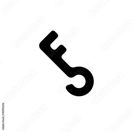 simple typography Fs key vector logo