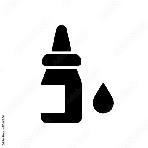 Eye drops vector glyph icon. Nasal drops
