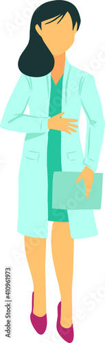 doctor vector image . Person profession doctor. Nurse, nurse. Health. The clinic. Helping people