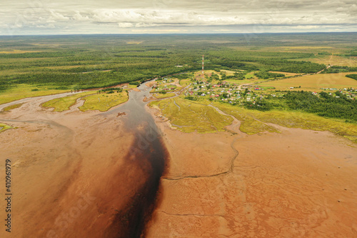 Small village on the shore