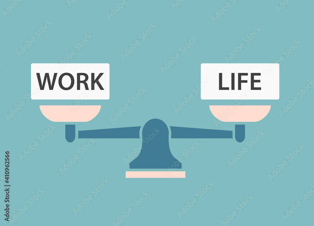Vetor de work-life balance concept- vector illustration do Stock ...