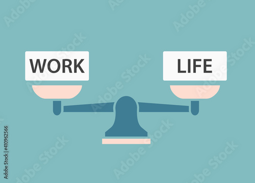 work-life balance concept- vector illustration