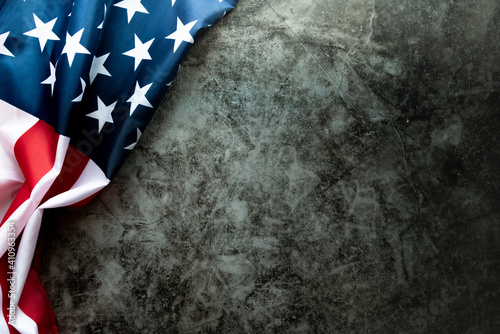 Bild auf Leinwand Presidents' Day Typography abstract Background with American Flag