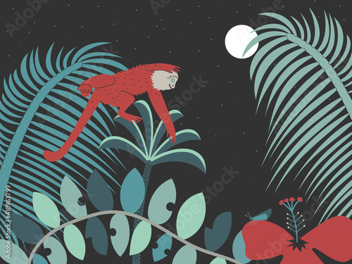 Leaping Jungle Monkey
