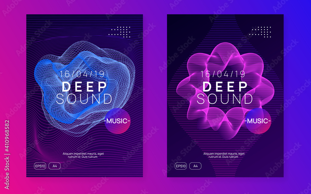 Electro event neon flyer. Trance dance music. Electronic sound. Club fest poster. Techno dj party. Electro event neon flyer. Trance dance music. Electronic sound. Club fest poster. Techno dj party.