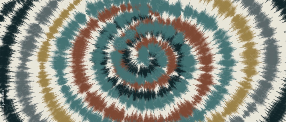 Tie dye pattern. Hand drawn rainbow shibori print. Ink textured japanese background. Modern batik iridescent. Watercolor multicolor template. Marble, suminagashi, erbu dye design. Hippie boho fabric.