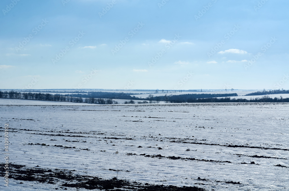 Photo of countryside winter landscape