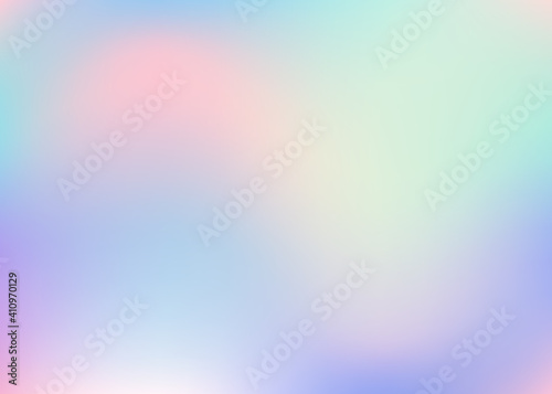 Gradient mesh abstract background. Futuristic holographic backdrop with gradient mesh. 90s, 80s retro style. Iridescent graphic template for brochure, flyer, poster design, wallpaper, mobile screen.