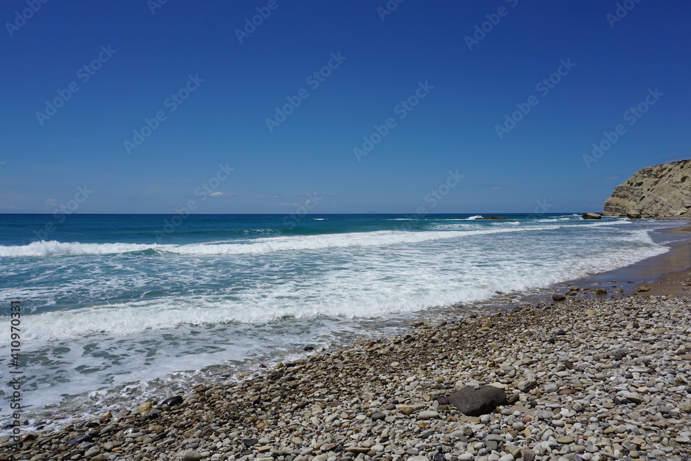 the Kavo Paradiso Beach in Vigles Agrielia Thymianos Richtis Panagia Styloti, Kos Island, Greece, May the Kavo Paradiso Beach in Vigles Agrielia Thymianos Richtis Panagia Styloti, Kos Island, Greece, May