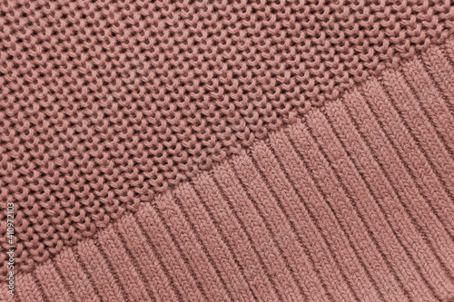 Beige knitted cable pattern texture background