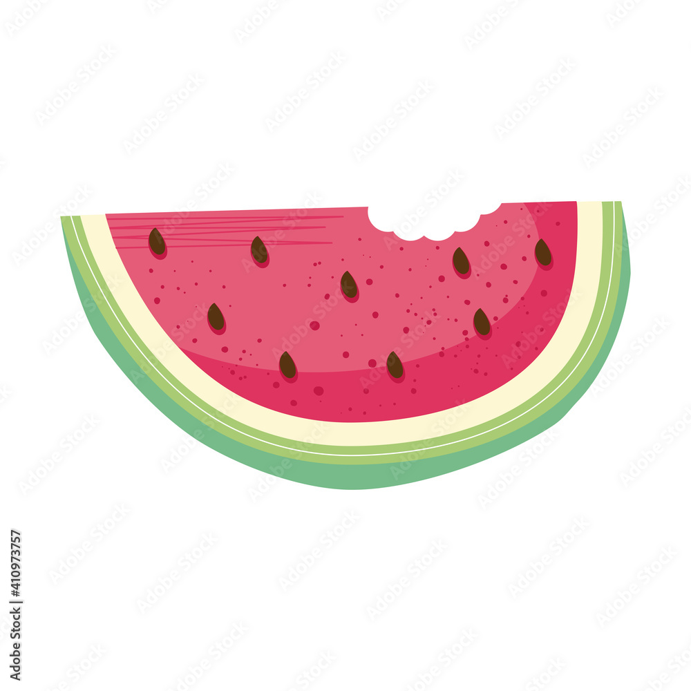 half watermelon fruit nutritive icon vector illustration design