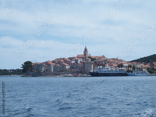 View towards the old town of Korcula, Croatia © Guenter