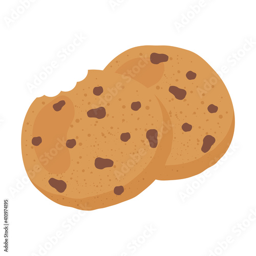 sweet cookies pastry bakery icon vector illustration design