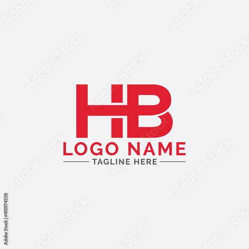 HB Letter Logo Design Vector Template. Modern, Minimalist Monogram and Creative Alphabet Letters logo