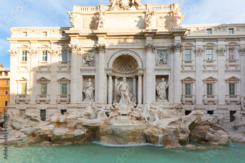 18th century Trevi Fountain designed by Italian architect Nicola Salvi, Rome, Italy photo