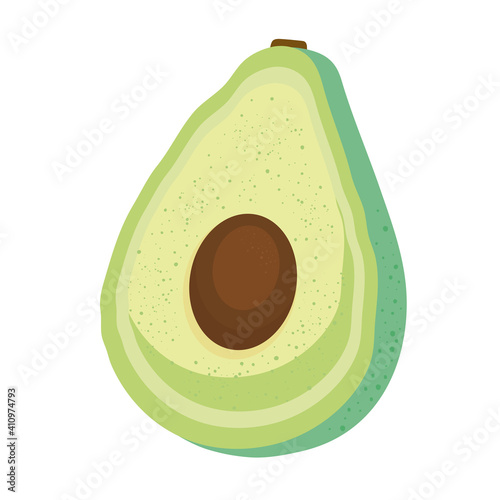 avocado fresh vegetable nutritive icon vector illustration design