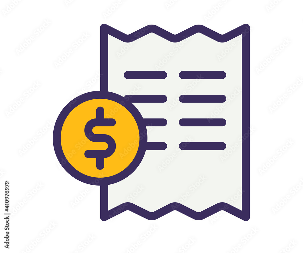 tax invoice bill single isolated icon with filled line style tax invoice bill single isolated icon with filled line style