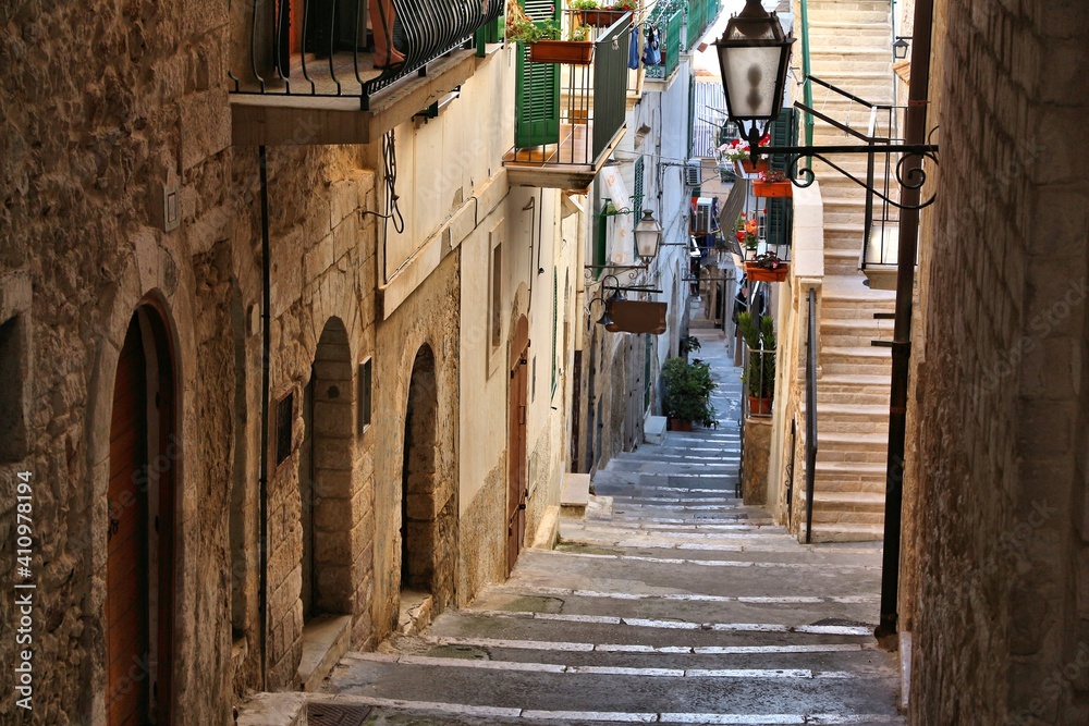 Streets of Vieste, Italy