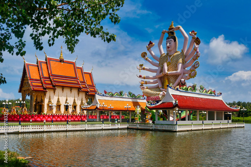 The Temple Wat Plai Laem, Ko Samui, Thailand, Asia photo