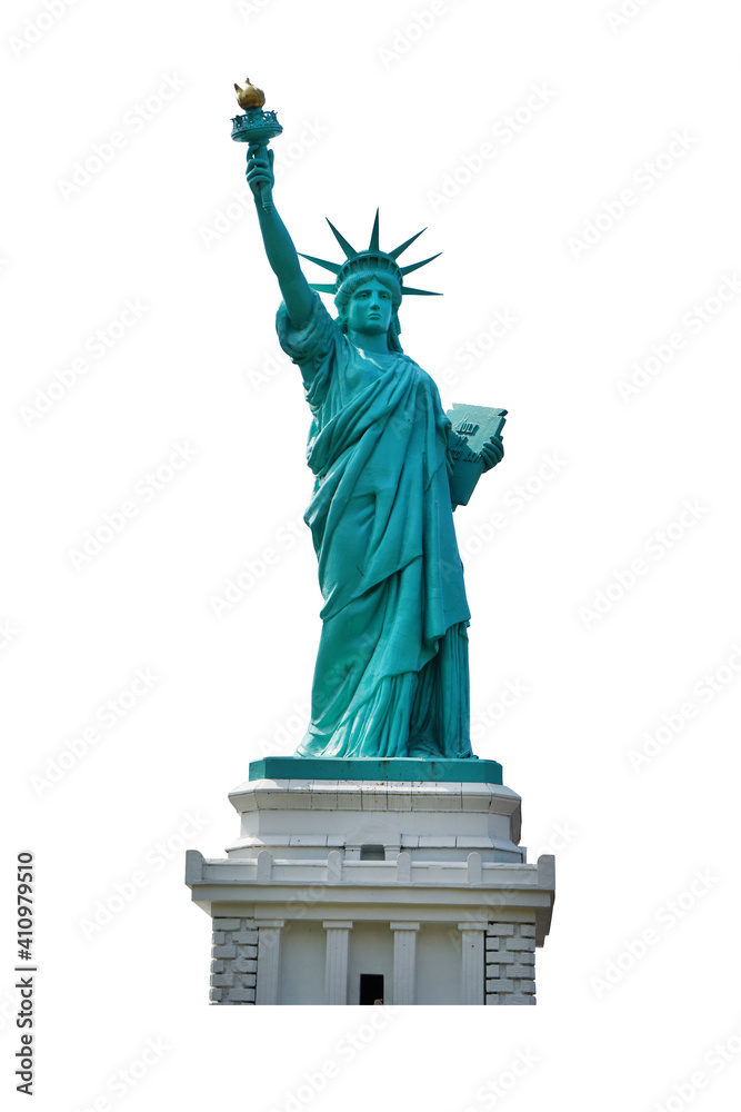 Fototapeta premium Statue of Liberty (Liberty Enlightening the World ) isolated on white background.