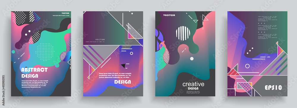 Vector fluid for text Vector graphics for hipsters. dynamic frame stylish geometric black background. element for design business cards, invitations, gift cards, flyers, brochures and landing page