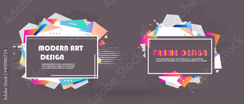 Abstract geometric background, combination of different geometric shapes