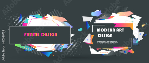 Abstract geometric background, combination of different geometric shapes