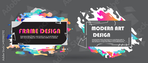 Abstract geometric background, combination of different geometric shapes