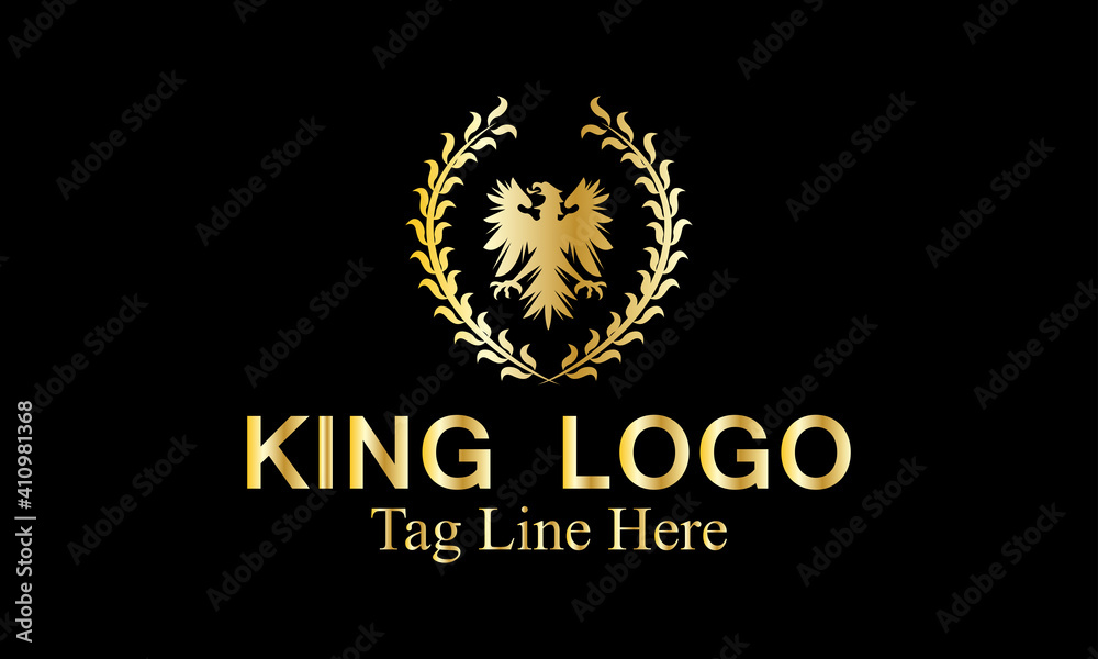 Fototapeta premium illustration king logo design.