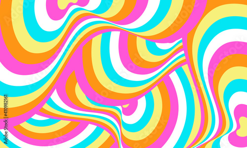 Psychedelic groovy background.