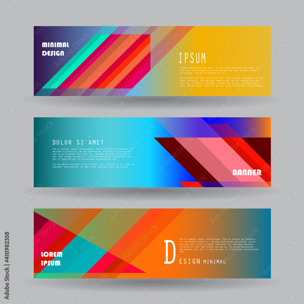Vector horizontal banner template, abstract design Vector horizontal banner template, abstract design