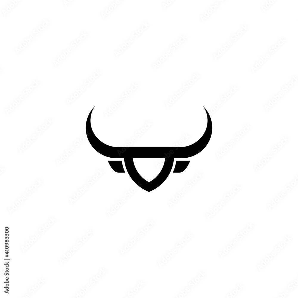 Fototapeta premium Bull logo vector illustration design, creative and simple design, can uses as logo and template for company.