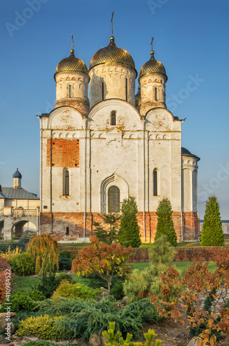 Cathedral of Nativity Blessed Virgin at Nativity of Theotokos and St.Therapont Luzhetsky monastery in Mozhaysk. Russia photo