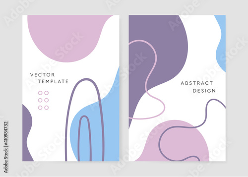 A cover template set with graphic geometric elements for placards, brochures, posters, covers, and banners. Vector illustrations