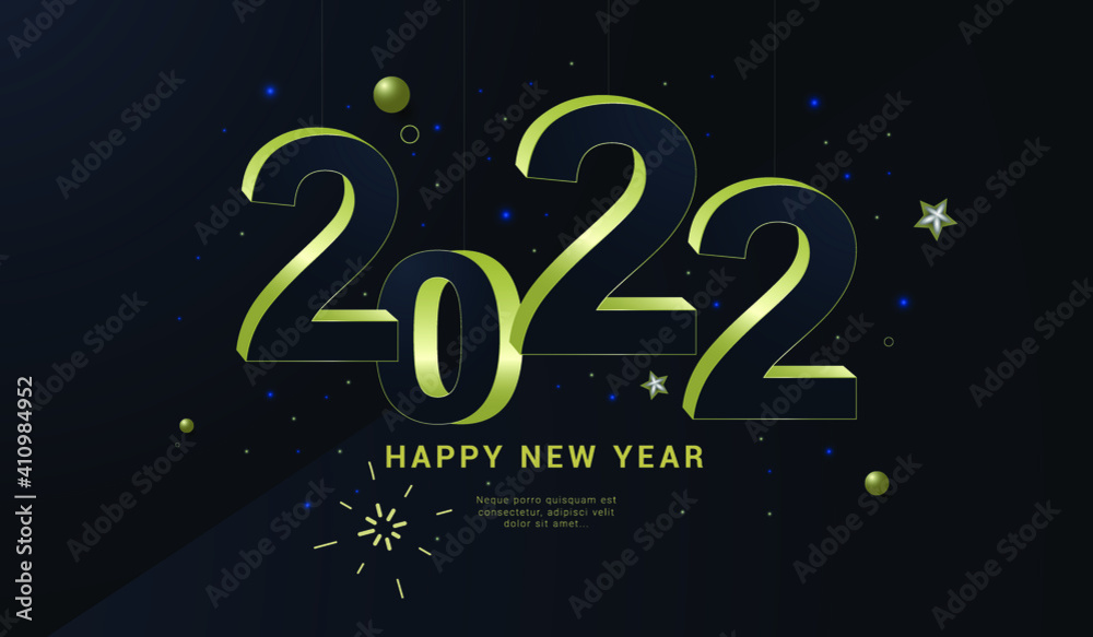 Happy new year banner. Vector illustration of a happy new year in gold and black colors. Beautiful inscription. Background for the holiday Happy new year banner. Vector illustration of a happy new year in gold and black colors. Beautiful inscription. Background for the holiday