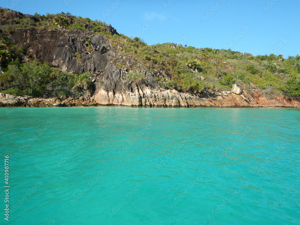 the Anse Saint Jose on Curieuse Island, Seychelles, October the Anse Saint Jose on Curieuse Island, Seychelles, October
